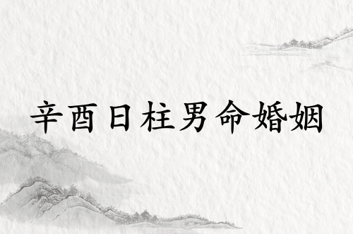 辛酉日柱男命婚姻怎么样