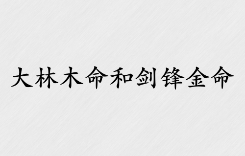大林木命和剑锋金命合适吗