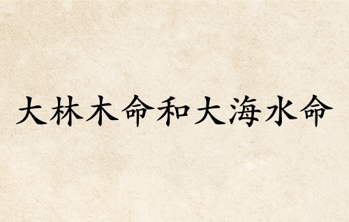 大林木命和大海水命婚姻配吗