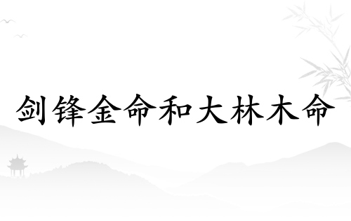 剑锋金命和大林木命相克吗
